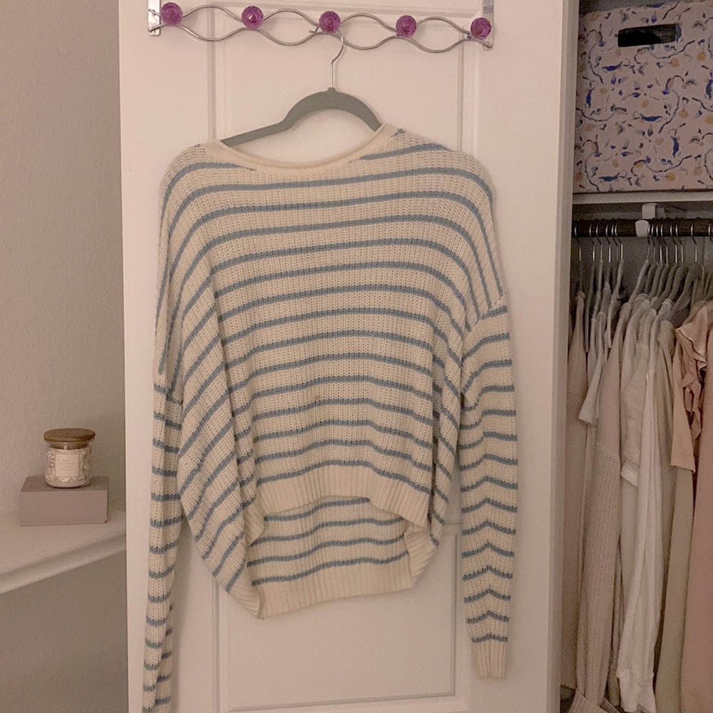 Cute blue and white sweater